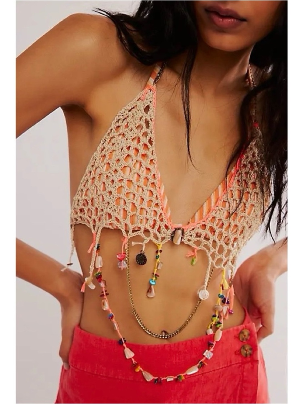 Ariana Ost Fox River Bikini Body Chain in Neon